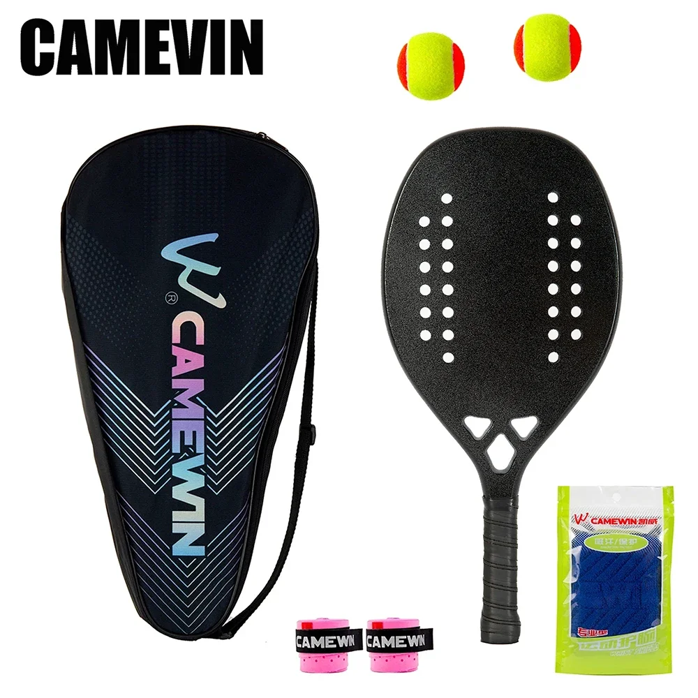 camevin-ビーチ用のtennisカーボンラケット3kロゴなし純粋な黒高品質diyに適しており元のステッカー