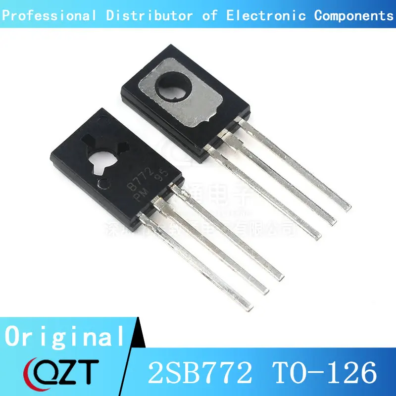 100pcs/lot 2SB772 TO126 B772 3A 40V TO-126 chip New spot 10pcs lot original 2sd882 d882 to126 2sb772 b772 3a 40v to 126 npn power triode best quality
