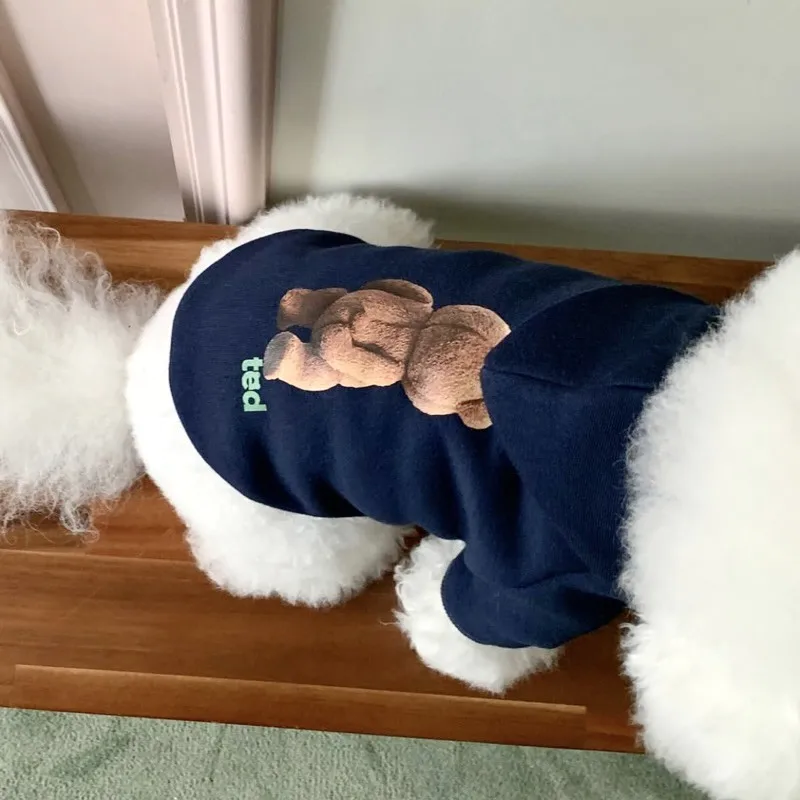 Pet Clothes Cute Cartoon Bear Dog Hoodies Winter Pet Dog Clothes for Small Medium Dogs Costumes Yorkshire Terrier Puppy Costume Cat