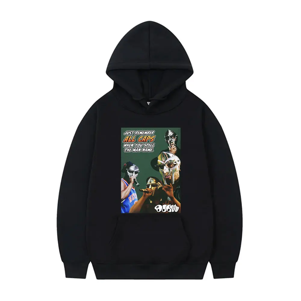

Rapper Mf Doom Madlib Madvillain All Caps Mugshot Hoodie Men Women Fashion Vintage Rap Streetwear Male Hip Hop Oversized Hoodies