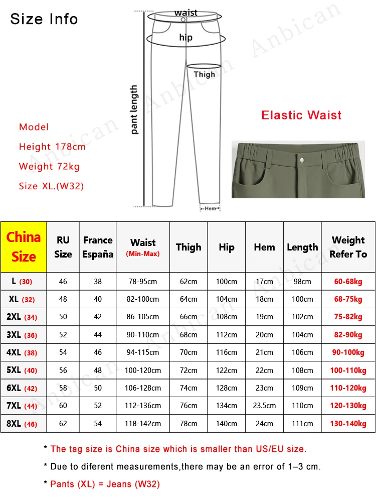 Autumn Winter Casual Pants Men Outdoor Waterproof Windproof Thick Warm Softshell Fleece Trousers Male Big Size 8XL