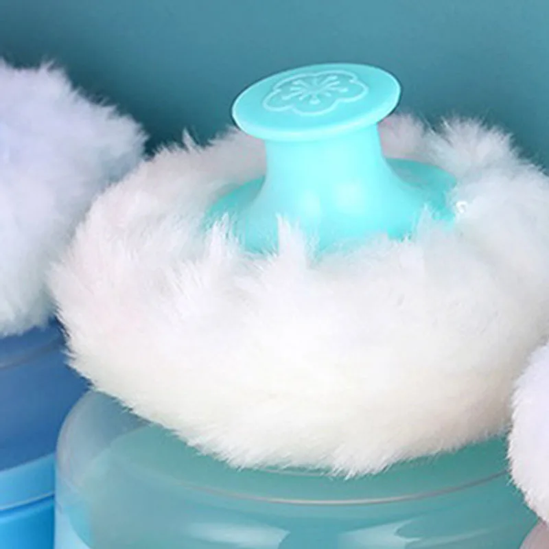 Soffio di polvere di talco con scatola Custodia morbida per viso corpo per bambini Contenitore per cosmetici Soffio di polvere Scatola di spugna per polvere di talco - immagine 2