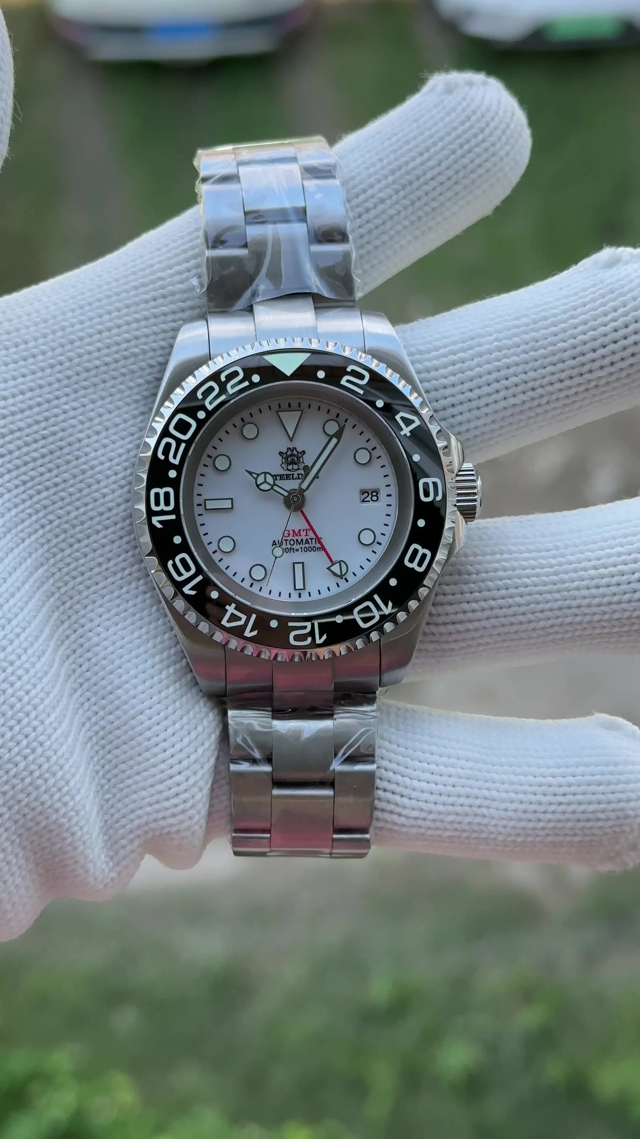 STEELDIVE SD1964GMT 2025年新作腕時計 ホワイトダイアル フォーハンド