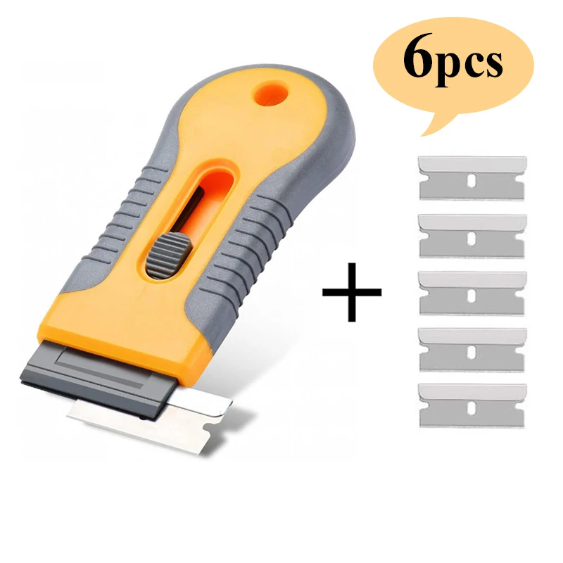 Hob Scraper Blades Cleaning Spatula Glue Ice Remover Razor Window Gap Glass Ceramic Gadgets for Home Spatula Kitchen Hob Cleaner 6