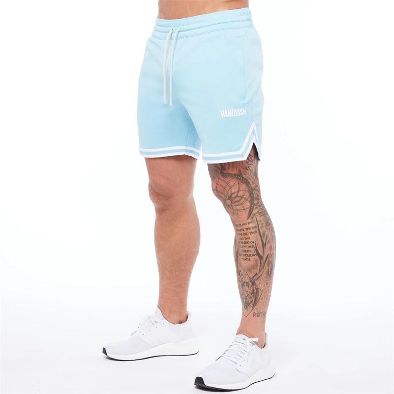 New Summer Men's Shorts Outdoor Sports Fitness Basketball Training Shorts Mesh Quick Drying Breathable Bodybuilding Beach Pants