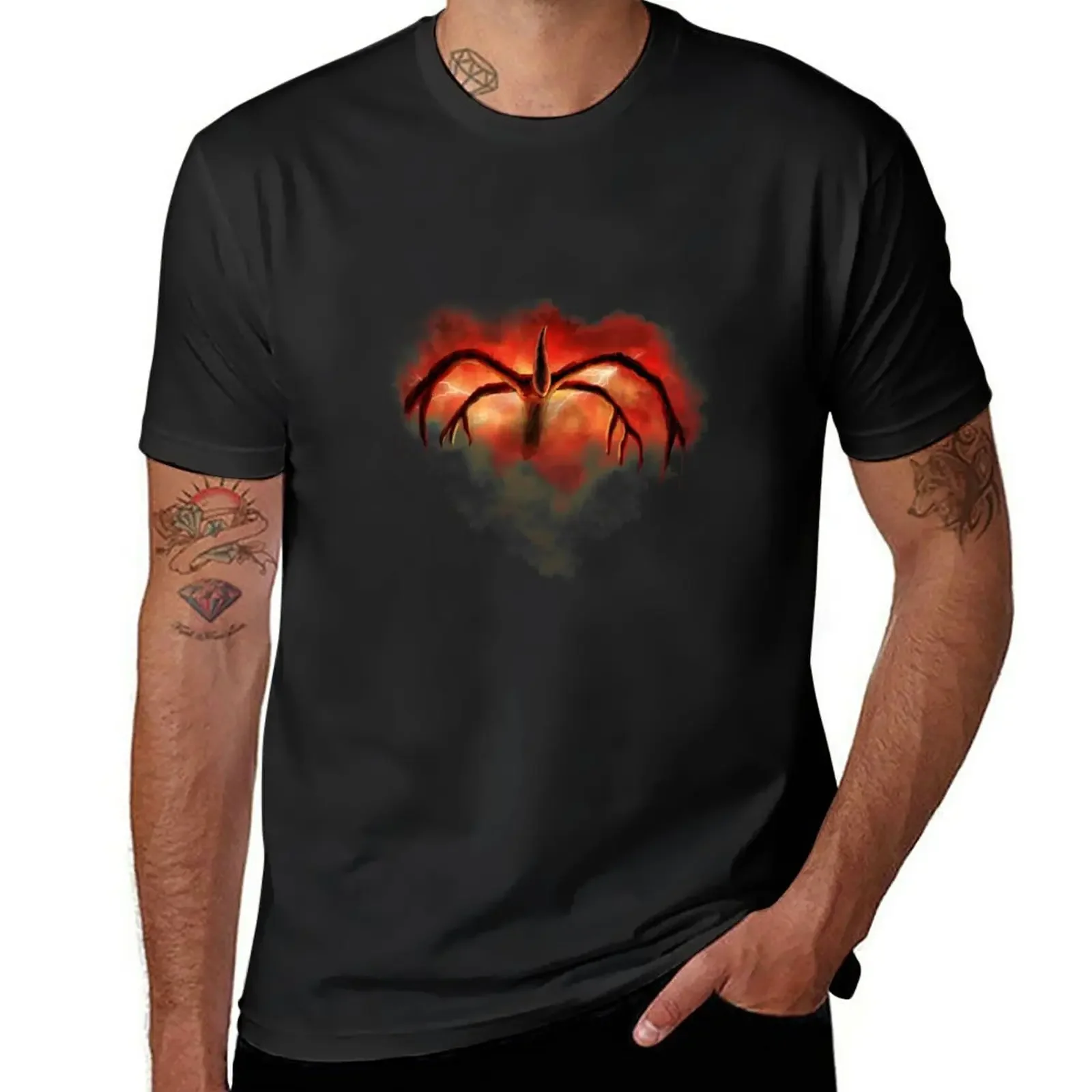 

The Mind Flayer Stranger T-Shirt graphics customs design your own summer top plain black t shirts men