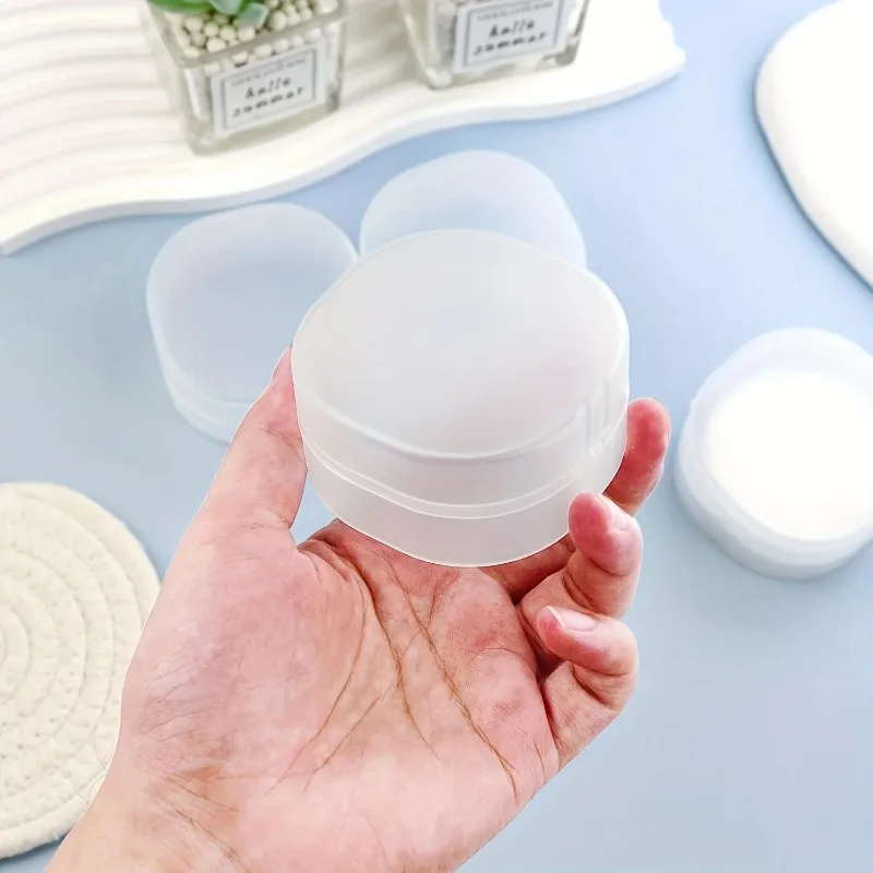 1PCS Durable Transparent Makeup Storage Box - Sealed Dust-Proof Design, Portable for Travel/Home, Fits Pads/Brushes/Beauty Balls 1