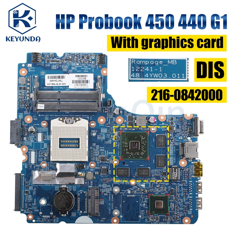 Placa-mãe para Laptop para hp Probook 122411 12240-1 450 440 g1 445 455 g1 Notebook Mainboard 734084501 734725001 722824-001laptop Teste - Imagem 3