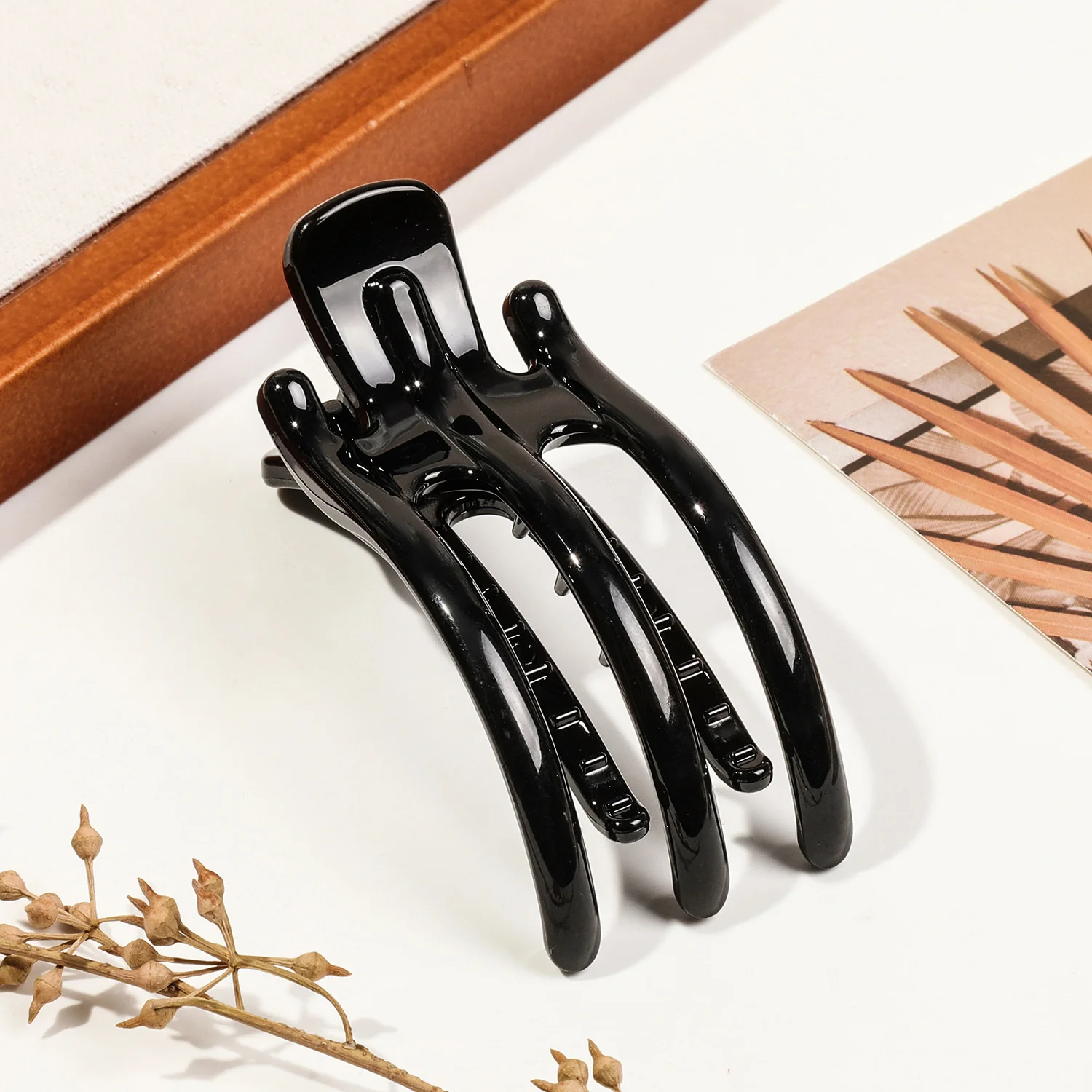 Neue Entenschnabel Haar Krallen Klemmen Krabben Haarspangen Bogen Einfarbig Acryl Haar Clips Mode Frauen Haarnadel Pferdeschwanz Haar Zubehör – Detail 9