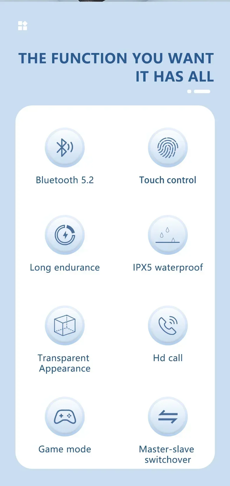 Description Picture 5 of itemOriginal Ariettie Air 3 Earphones Bluetooth Headphones Touch Control Tws Earbuds Sports Noise Reduction Headset With Mic Pods