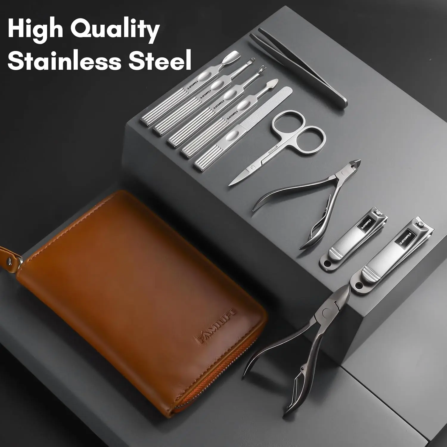 19-Piece Professional Manicure & Pedicure Tool Kit - Stainless Steel Nail Care Set For Home & Salon 4 thumbnail image