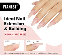 FZANEST 38g Gel dur pour extension d'ongles, sans HEMA ni TPO, durcisseur d'ongles UV LED sans chaleur, à retirer par trempage, pour salon et usage domestique 3