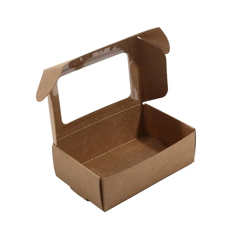 25Pcs Kraft Paper Boxes with Clear Window, Homemade Cookie and Candy Packaging Containe... - SKU KPBW1937 - UGI Packaging