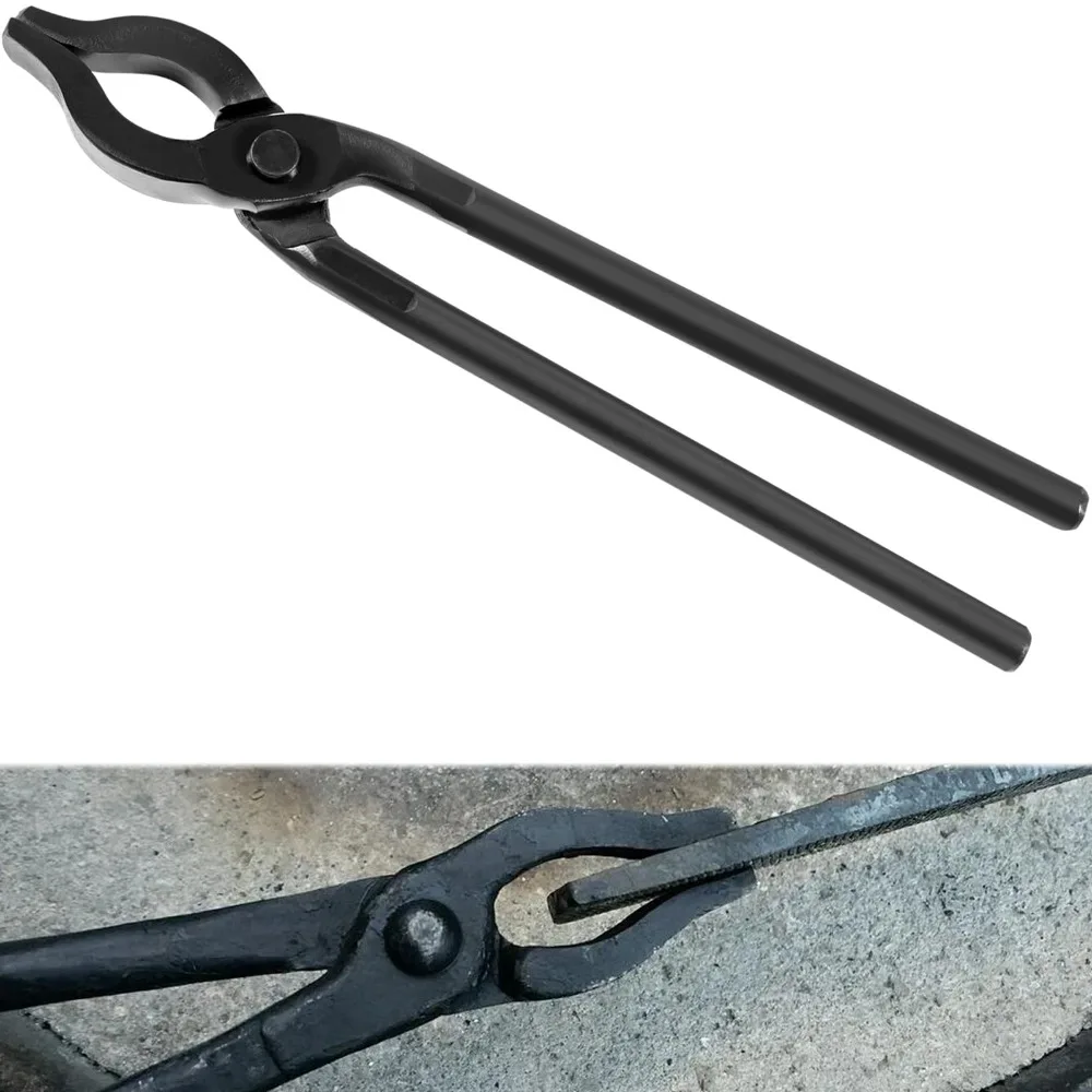 round nose Black Durable Welding tool Steel Welding Bench Soldering pliers Professional Blacksmiths Blacksmiths\' Tongs
