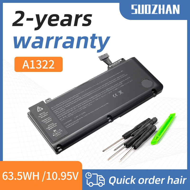 

SUOZHAN A1322 A1278 Battery For Apple MacBook Pro 13" 2009 2010 2011 2012 MB991LL/A MB990LL/A MB990J/A MC700 MC374 MD101 MD314