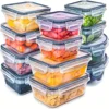 Kitchen Food Containers 12pcs-set,BPA FREE Lunch Box Sugar Cereals Storage Container 1