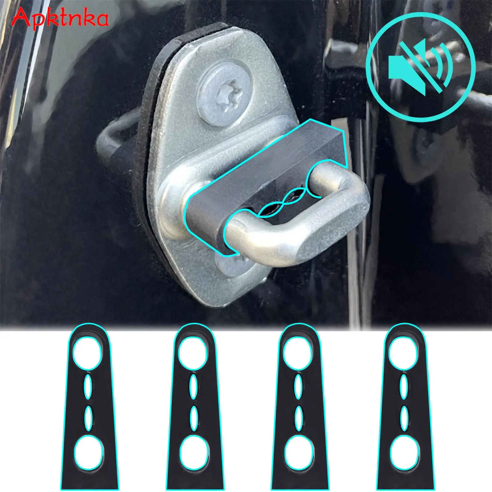 Apktnka Door Lock Buffer Per Benz Smart Fortwo Forfour 453 Sonaglio Stop Insonorizzato Screaks Sordi Seal Isolamento Acustico Interno