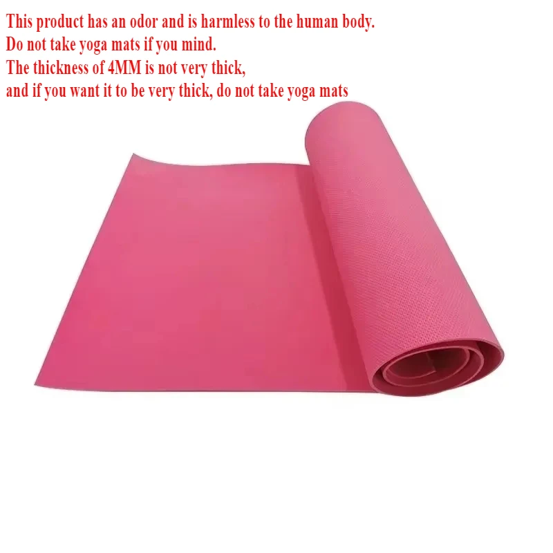 Yoga Mat 4MM Thick 173cmX61cm Non-slip Exercise Mat for Fitness Pilates Workout Gym