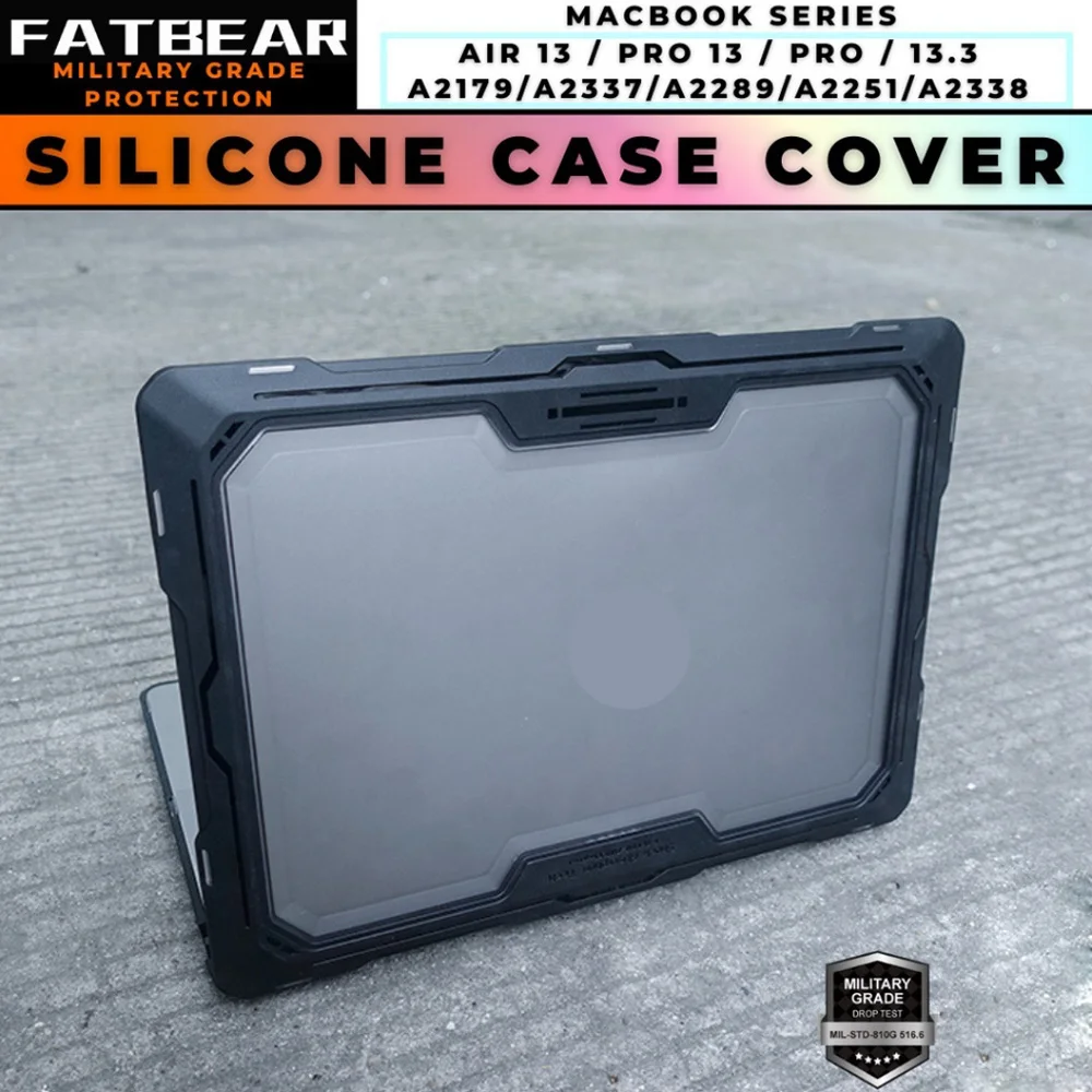 Fatbear-estojo de Pele à Prova de Choque Militar Capa para Macbook Air 13 13.3 13.6 Pro 13 2023 2023 m2 m1