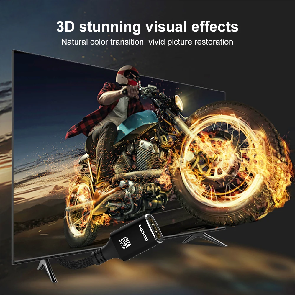 HDMI 2.1  ̺ 8K HDMI ȣȯ -  ̺, 8K 60Hz 4K12 0Hz/144Hz 48Gbps eARC PS5 HDTV 