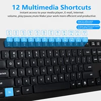 HUO JI CQ108  silence Wireless keyboard and mouse set with USB receiver 108key PC white black - Image 4