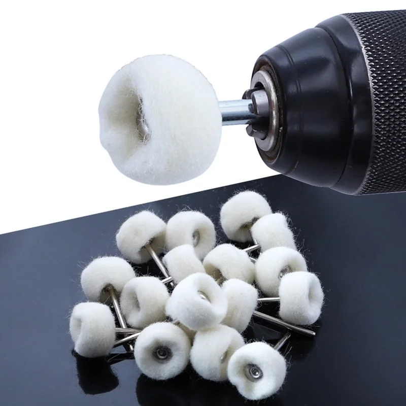 

1/3/5/10 Pack Dremel Accessories Wool Polishing Head Grinding Jewelry Metal Wheel Felt Brush for Rotary Tool Accessories