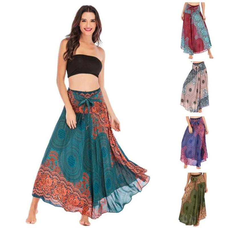 

Bohemian Skirt Dress Versatile Holiday Summer Maxi Skirts Suitable for Festivals and Date