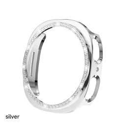 Custodia Elegante per Orologi con Diamanti - Cover Protettiva Fashion per Donne (Niente Vetro Temperato)