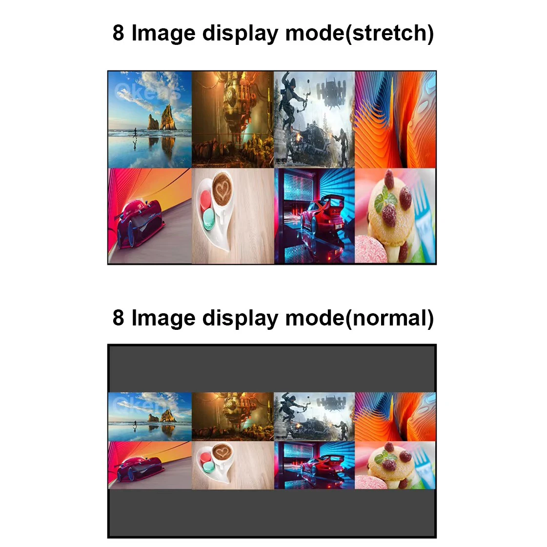 4K 60hz HDMI 8X1 멀티뷰어 8입력 1출력 심리스 스위치 2x1 4x1 6x1 8x1 2 3 4 6 8 멀티 비디오 신호를 1개의 TV 모니터에 표시