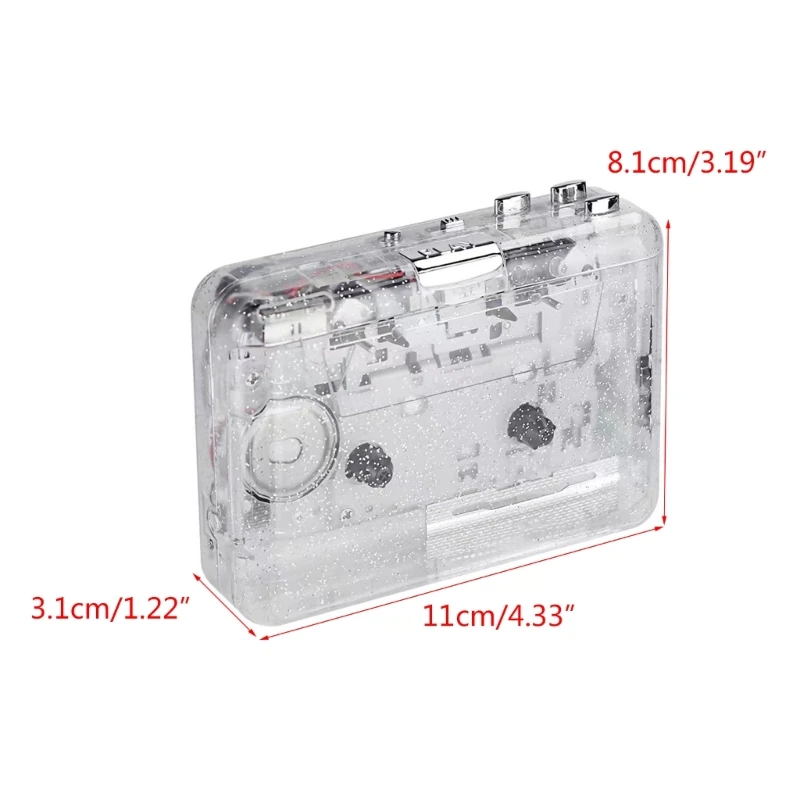 Cassette Players Portable Cassette Tape to MP3 Player Support for XP,Win7,Win 8,Win10 System Walkman Tape Player