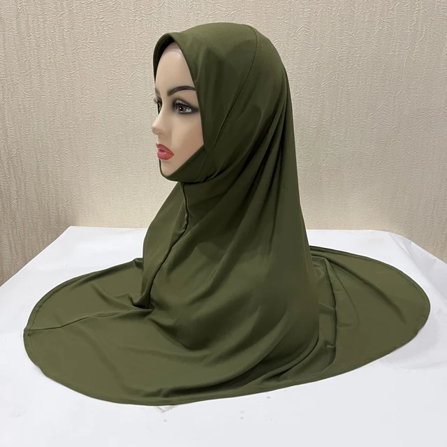 Sciarpe Hijab Donna 2 Pezzi - Moda Islamica Moderna Con Decorazioni Strass, Nero E Beige