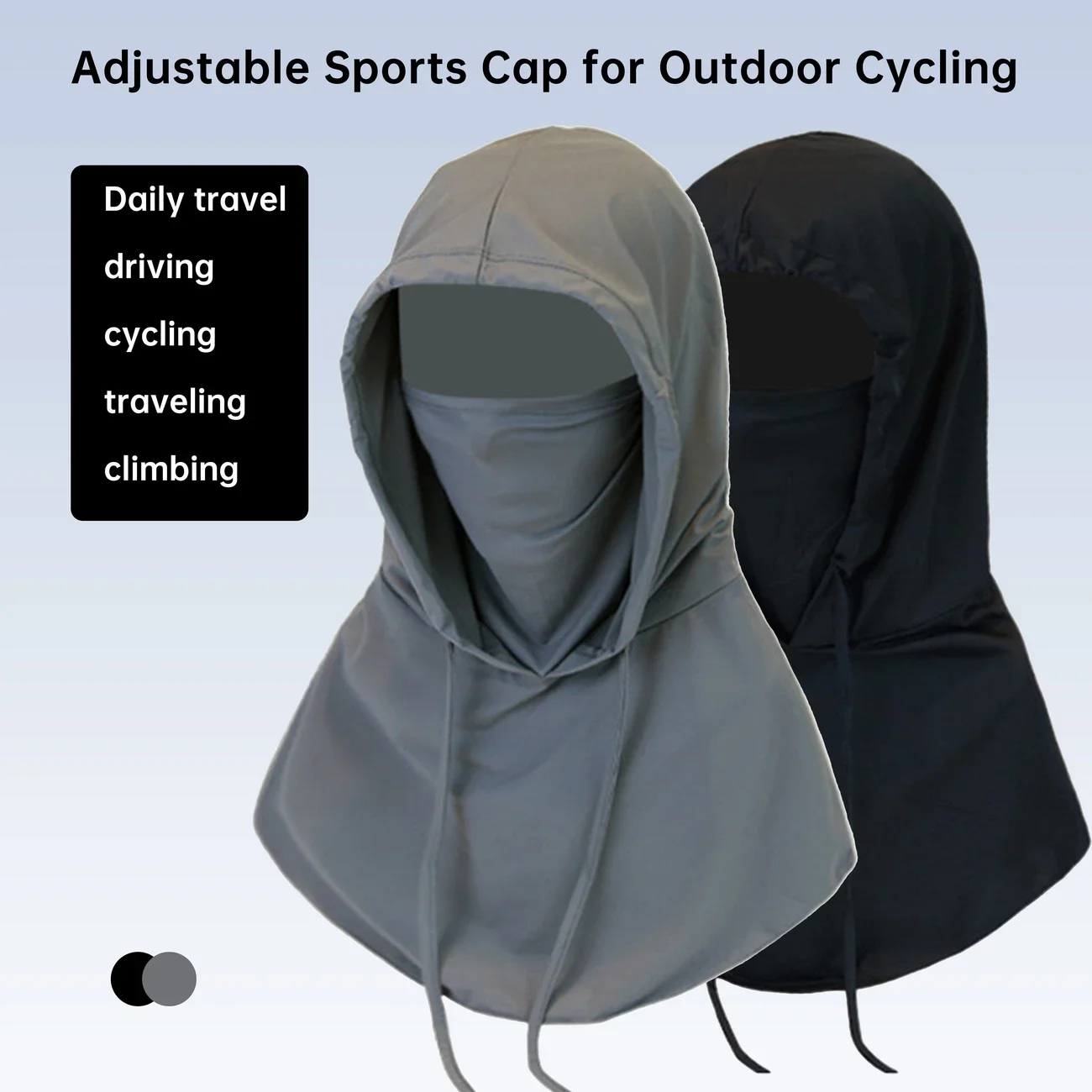 Passamontagna classico rinfrescante con protezione UV, traspirante, effetto ghiaccio e setoso, maschera integrale per ciclismo, viaggi, sport all'aria aperta, UPF50+ Bal_voghion.com