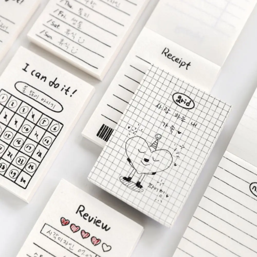 50 Sheets Creative Schedule Memo Pad Simple Checklist Notepad Portable Schedule Planner Time Notepads Student Stationery