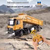 New Huina536 Truck 12-Channel Rc Truck Alloy Full Proportion With Light 8 Wheel Heavy Engineering Self-Unloading Toy Boy'S Gifts 1