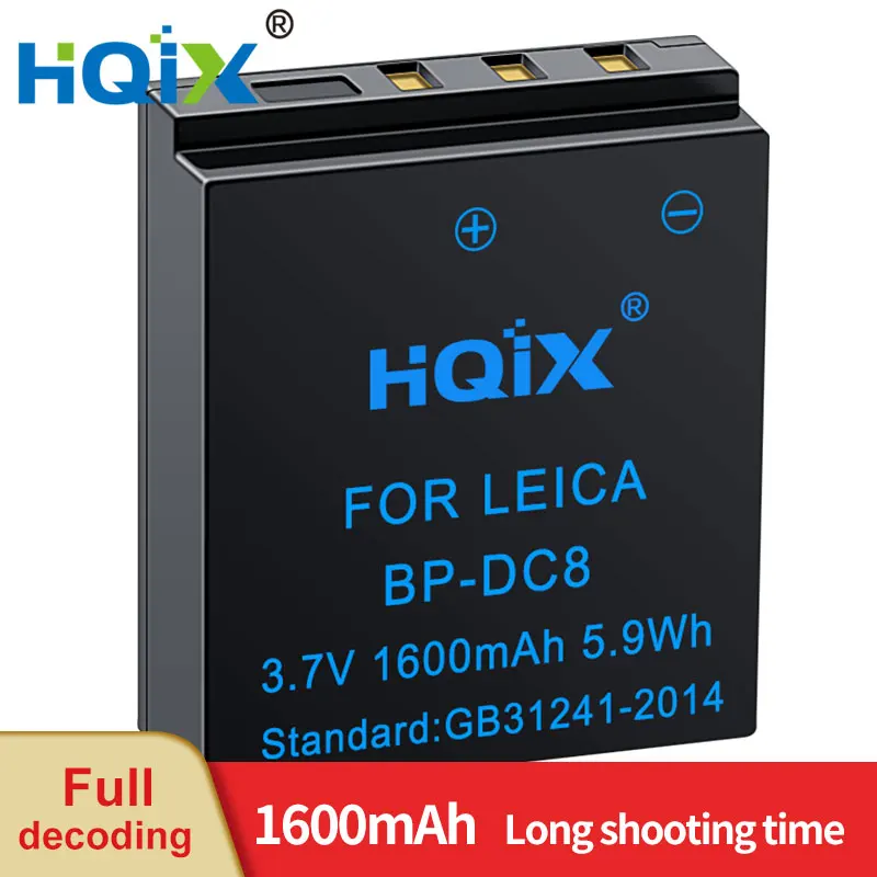 Hqix Per Leica X Typ113 X1 X2 X-E Xv Typ102 Mini-M X-Vario Typ107 Fotocamera Bp-Dc8 Batteria Del Caricatore