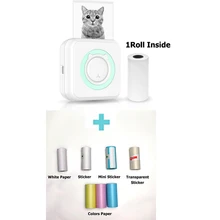  HD Mini Portable Thermal Printer Portable Bluetooth Wireless Cute Cat 57mm Photo Label Pocket DIY Use Printing For iOS/Android 