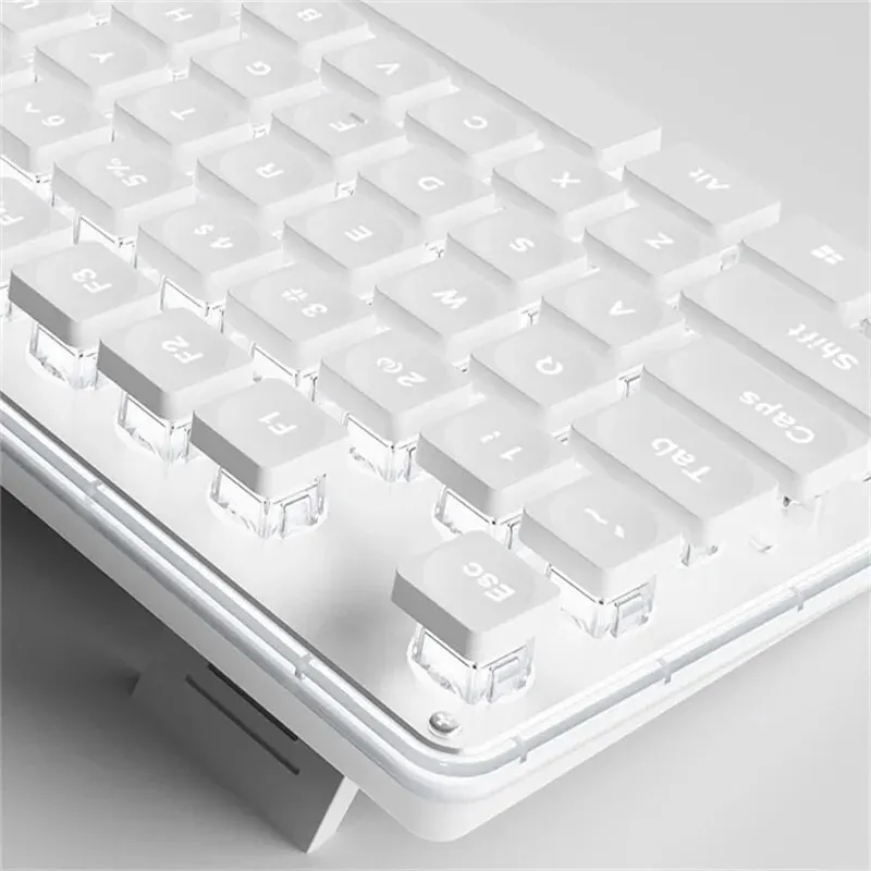 Teclado com Fio de Cristal Silencioso com Retroiluminação Teclado do Computador Painel de Metal Usb pc Portátil Gamer Escritório Jogos - Imagem 3