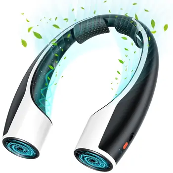 Ventilatore portatile da collo a mani libere - Batteria da 4000 mAh, ricaricabile tramite USB-C, ultra silenzioso, 4 velocità regolabili - Perfetto per ufficio, esterno 1