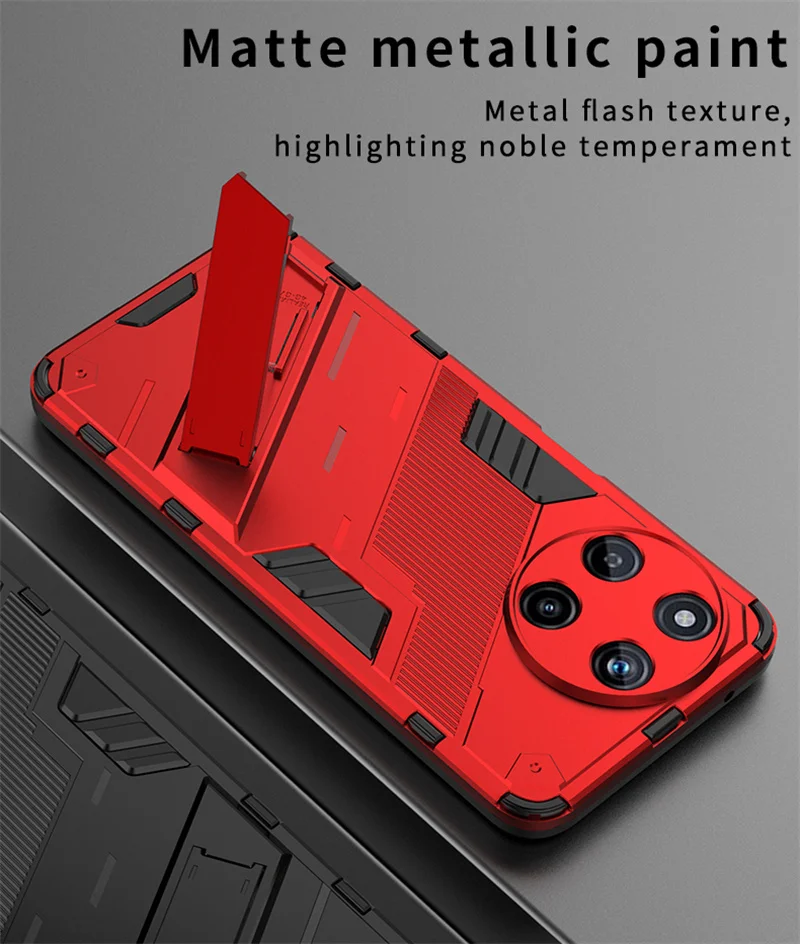 حافظة هاتف مدرعة مغناطيسية لهاتف Oppo ، Realme 11 ، 4G ، حامل مضاد للصدمات ، غطاء خلفي ، حامل مغناطيسي للسيارة ، Realme 11