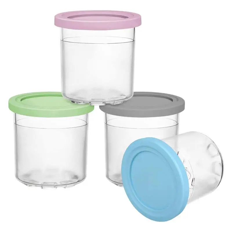 

Ice Cream Bucket Storage Containers Container Freezer Food Cups Lid Tub Pails Yogurt Deli Dessert Lids Clear Pail Transparent