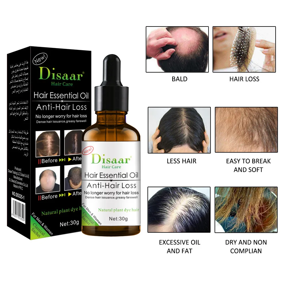 Disaar 30ml Fast Hair Growth Essential Oil Ginger Formula Anti-hair Loss Oil Head Scalp Treatment For Men And Women