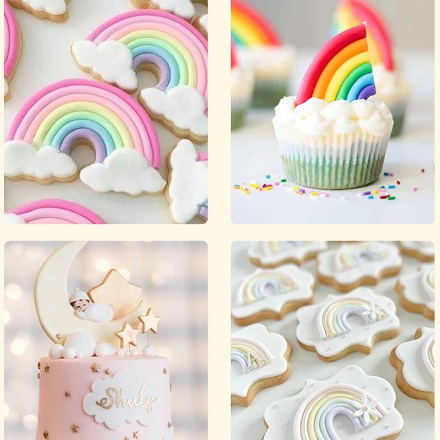 9Cps/Szett Szivárványos Süti Vágó Egyedi Gyártású 3D -S Nyomtatott Fondant Cookie Cutter Penész Torta Díszítő Szerszámok Sütő Dombornyomás - Image 2
