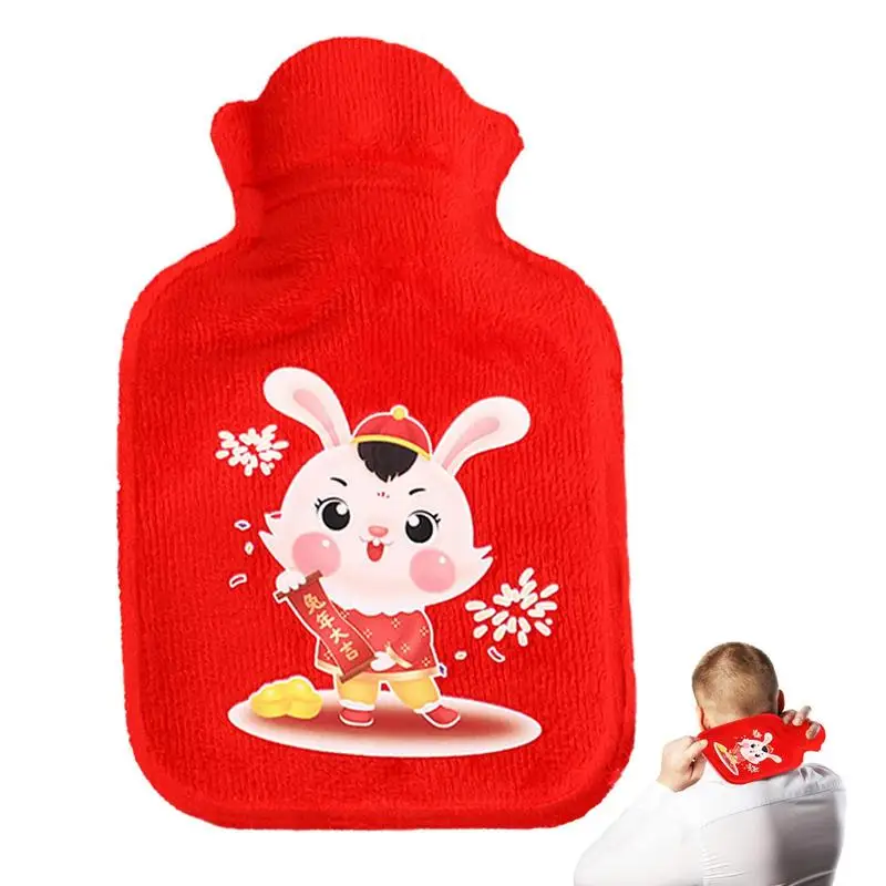 

Mini Hot Water Bottle Light and Handy Christmas Hot Water Hand Warmer Hot Bottle Water Bag for Neck Shoulders Feet Warmer