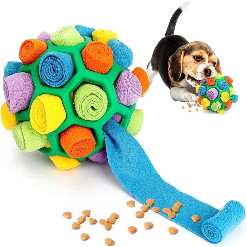 

Interactive Dog Puzzle Toys Pet Snuffle Ball Puppy Find Food Educational Toy Leak Food Treat Toy Dogs Slow Feeder Training Toys