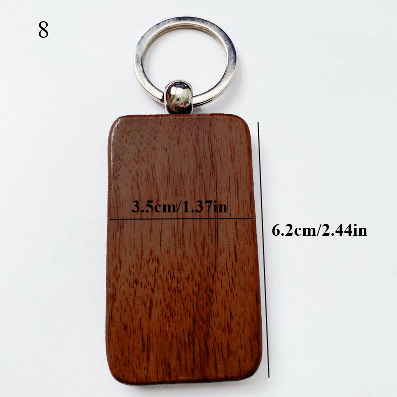 Keyfob keychain wood blank tag hanging pendant bag gadget decES 