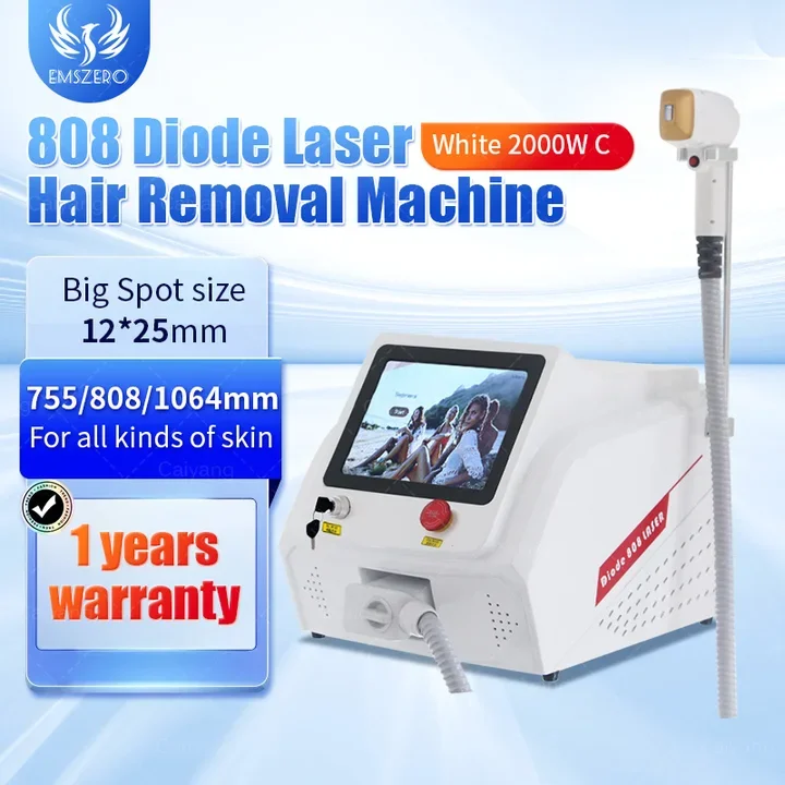 Máquina de Depilación Láser de Diodo 808nm 5000W Ice Platinum, Cabezal de Enfriamiento para Cuerpo, Rostro y Axilas, Depiladora Permanente e Indolora