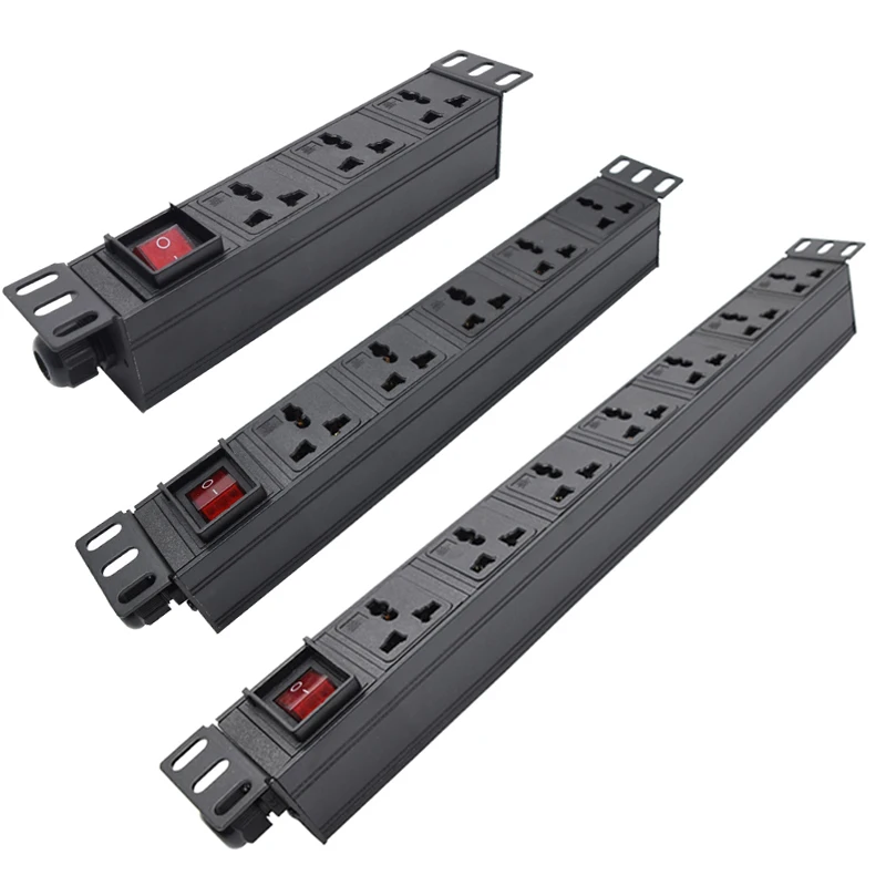 Сетевой шкаф PDU плата питания 3-10AC Розетка с двойным переключателем 3500 Вт 2 м Удлинительный кабель