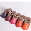 Autumn Winter New Thick Leather Cover Toe Warm Breathable Woman Couple Household Indoor Non-slip Waterproof Cotton Slippers Man 2