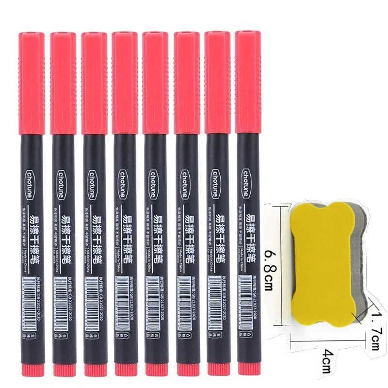 Ultra Fine Tip Dry Erase Markers Set - 0.5mm, 3 Vibrant Colors