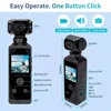 4K Ultra HD Pocket Action Camera 270° Rotatable Vlog Wifi Mini Sports Cam Waterproof Case Helmet Travel Bicycle Driver Recorder 6